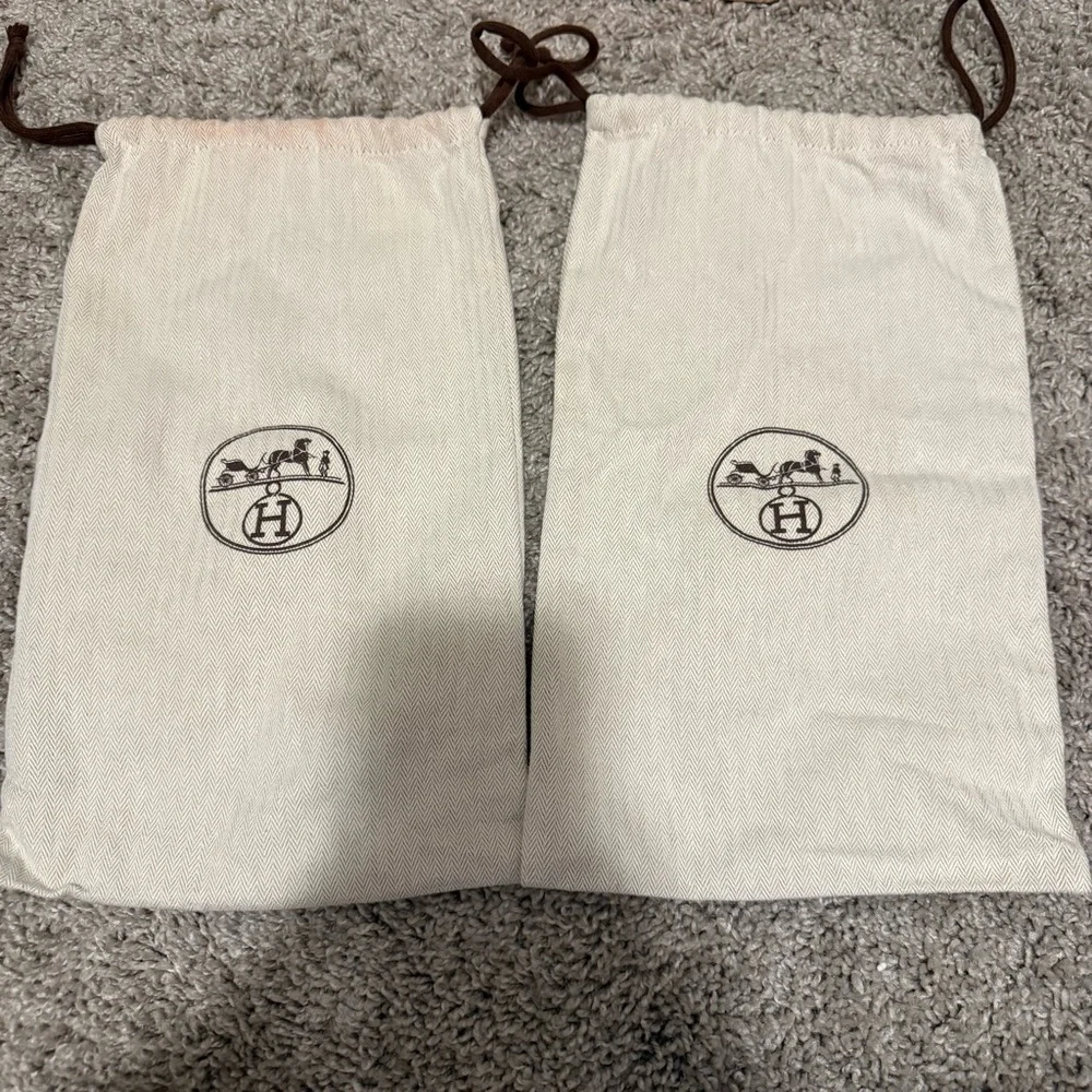 Hermès Dust Bags - Set of 2 in Brown Drawstrings